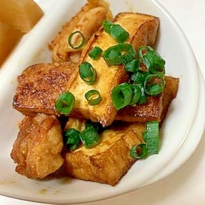 焼き肉のたれで ☆ 鶏ももと厚揚げの炒め焼き